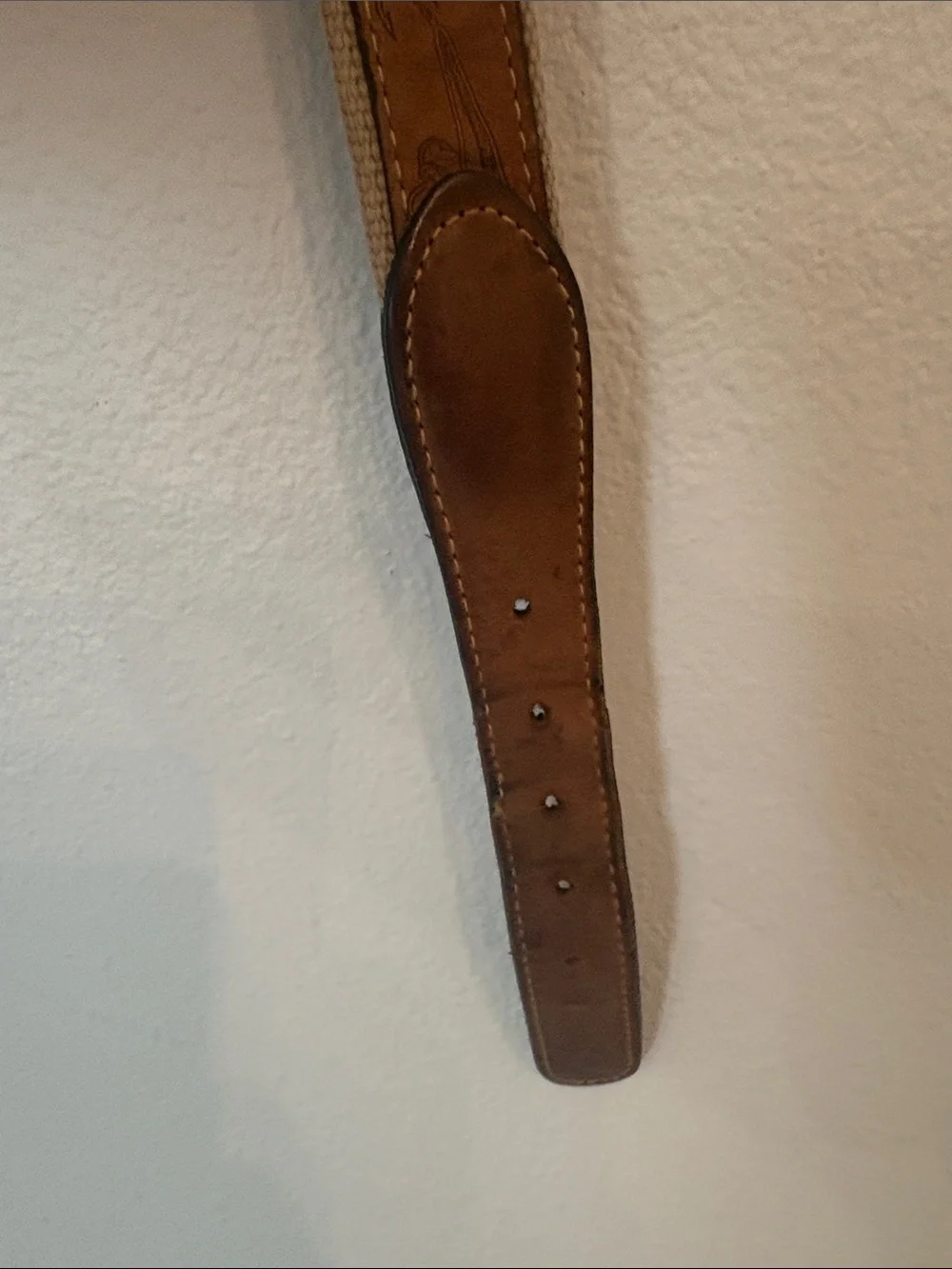 Zep-Pro leather and canvas belt with embroidered and embossed fish designs